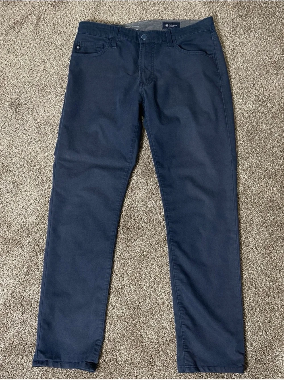 Ag Adriano Goldschmied Navy Slim Chinos